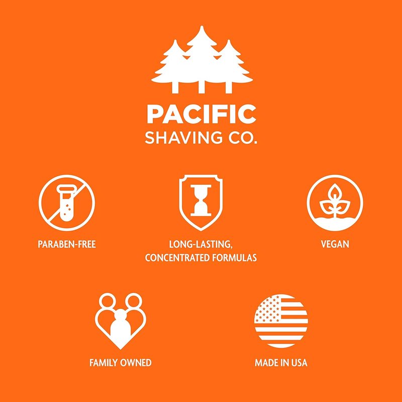 Pacific Shaving Company Natural Shaving Cream - Hydrating Shea Butter & Vitamin E Formula | 7 Oz, 3 Pack for Sensitive Skin