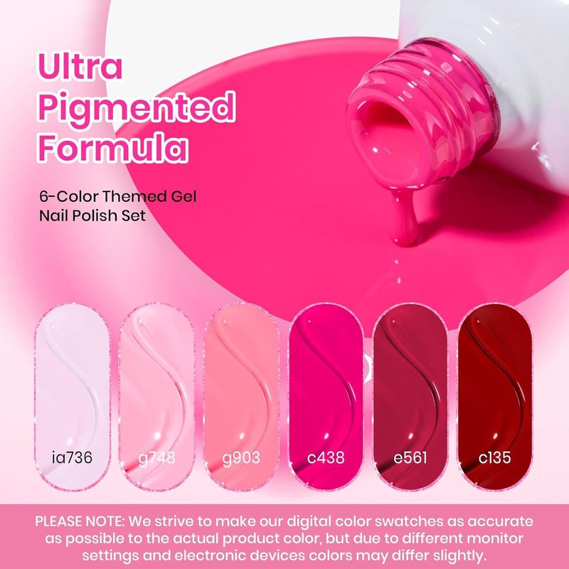 Beetles Nail Kit - Heart Cutout Design with 192 Pre-Built Almond & Stiletto Tips | Gel Starter Set with UV Lamp & 6 Colors