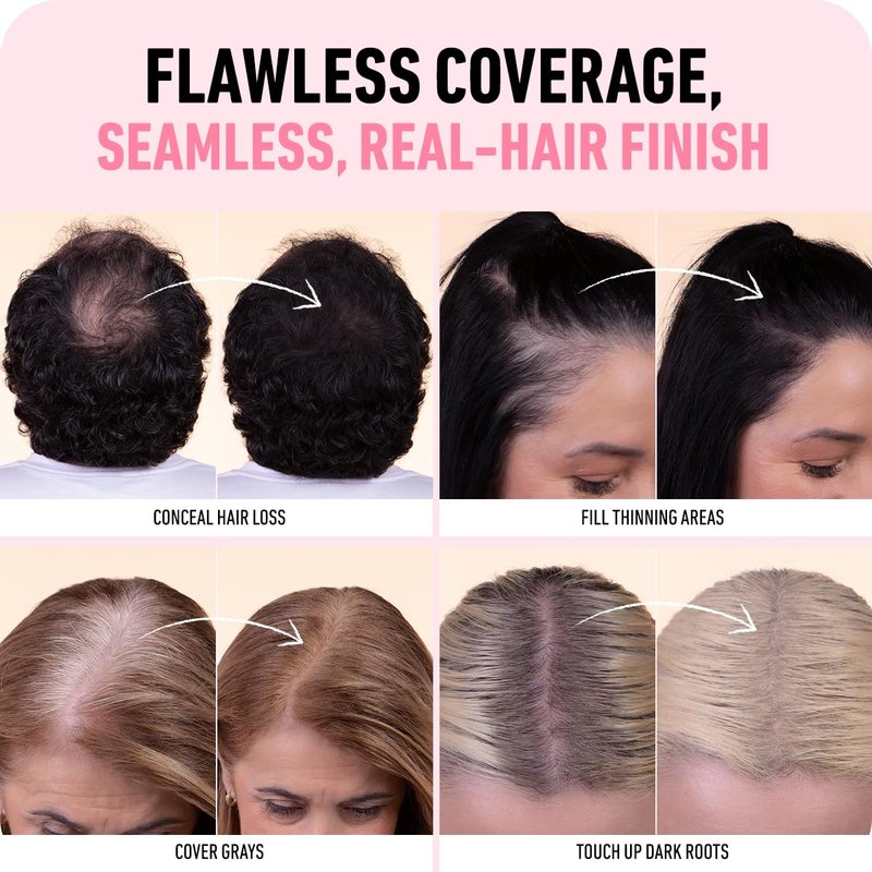 BOLDIFY Hairline Powder Color Sample Kit - Water-Resistant Root Touch Up Hair Color for Gray Coverage - 24-Hour Stain-Proof, Mess-Free Hair Powder for Thinning Hair - Grays