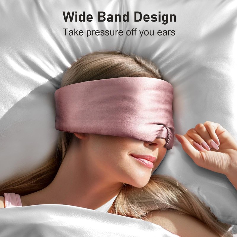 LitBear Mulberry Silk Sleep Mask 22 Momme, Microwave Heated Eye Mask for Dry Eyes, Adjustable Weighted Sleeping Mask for Women Men, Warm Compress Light Blocking Eye Cover for Relax