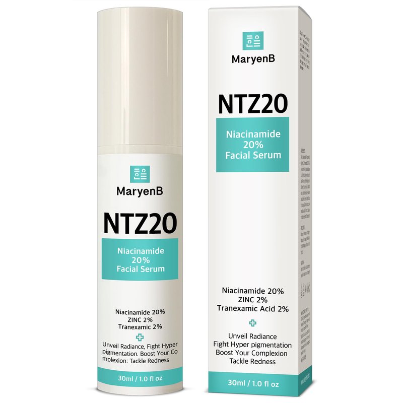 20% Niacinamide + 2% Tranexamic Acid + Zinc PCA Face Serum for Uneven Tone, Pores & Blemish-Prone Skin, Hydrating Facial Serum with Aloe, Green Tea, Hyaluronic Acid, 1 Fl Oz (30ml)