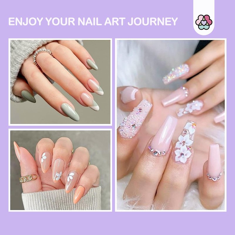 Saviland Acrylic Nail Brush Nail Kit: Acrylic Powder Nail Brush Kit with Shaping Tweezers Nail Forms Purple Nail Brushes Set Size 8 10 1216 for Acrylic Application Nails Art Extension 3D Carving