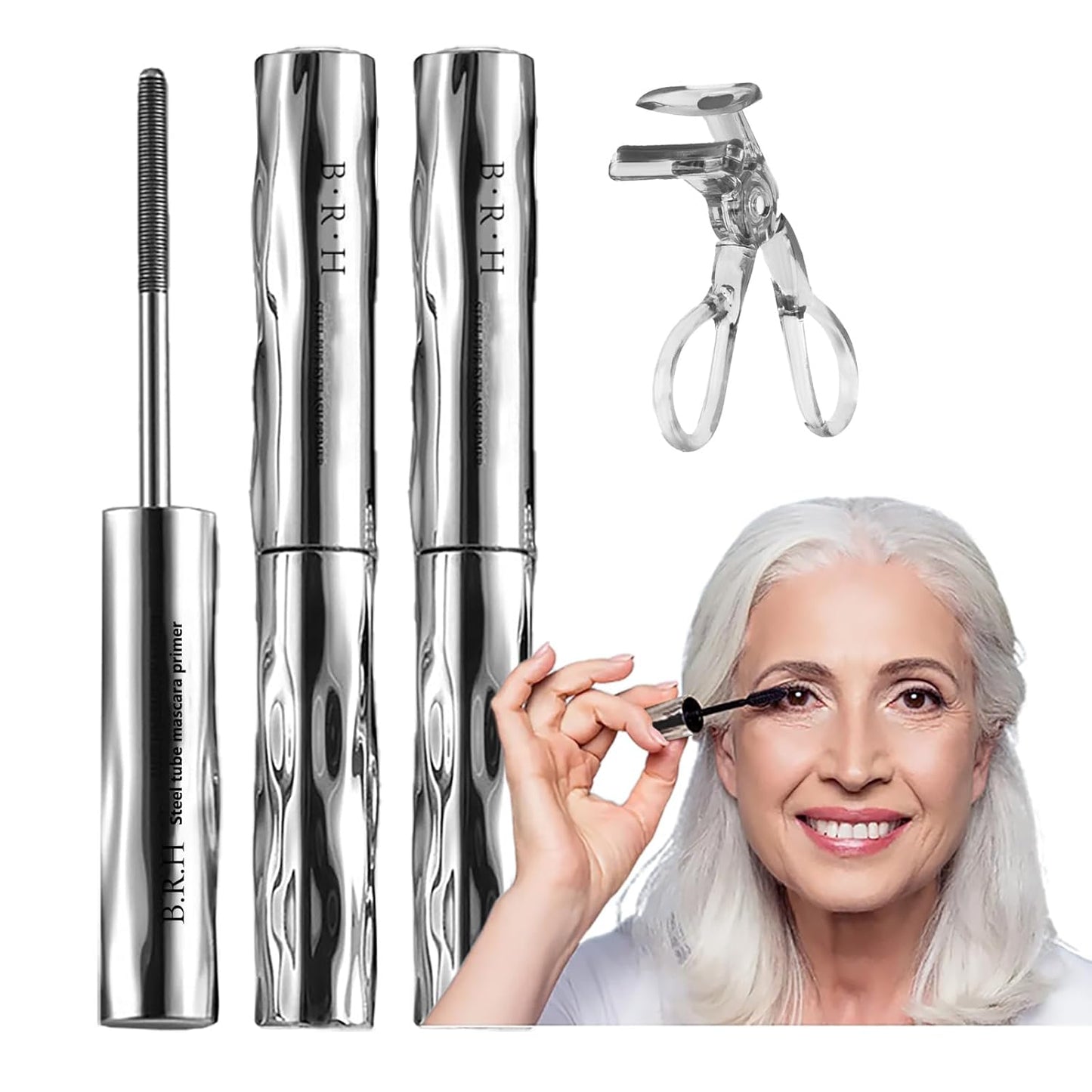Skiennix Tubing Mascara for Mature Women - Volume & Length, Waterproof Formula | Includes Eyelash Curler (20ml)