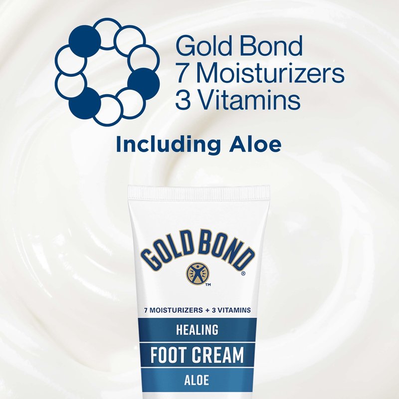 Gold Bond Healing Foot Cream, 4 oz, With Aloe, Nourishes & Softens For Healthier Looking Feet
