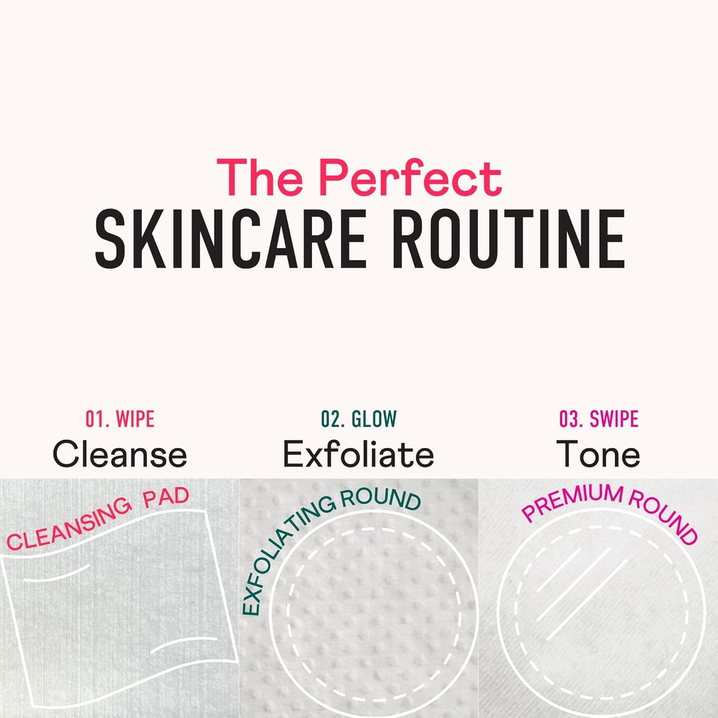 Swisspers Facial Cleansing Cotton Pads | Ultra-Soft Natural Fiber, 50 Count, 3 Pack - Cruelty-Free Skincare Essentials