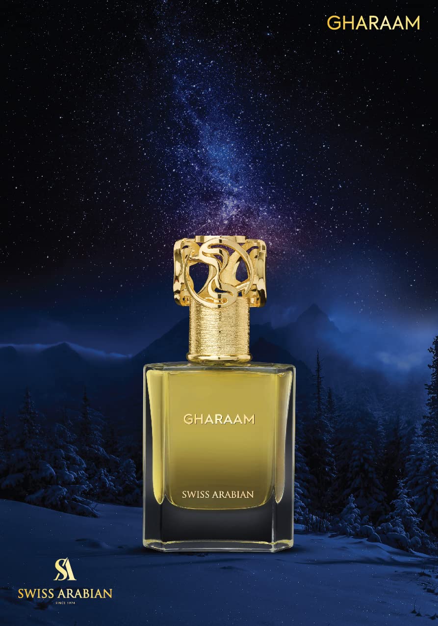 Swiss Arabian Gharaam - Luxury Products From Dubai - Long Lasting, Addictive Personal EDP Spray Fragrance - Seductive Signature Aroma - 1.7 Oz