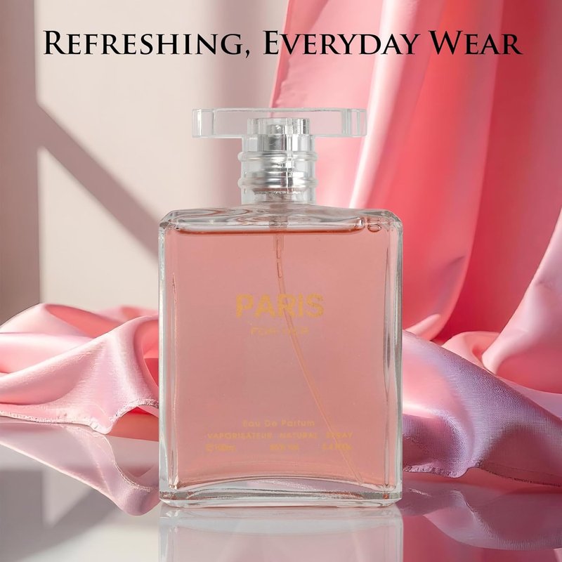 NovoGlow Paris Eau de Parfum Spray for Women - Long-Lasting Casual Fragrance | 3.4 Oz Bottle