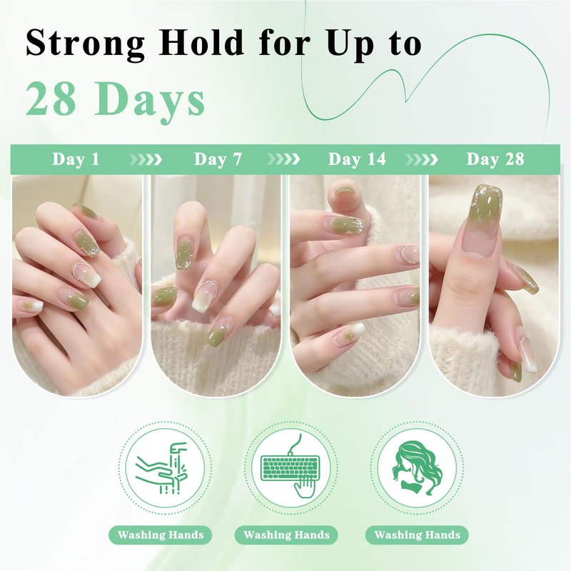 Nail Glue for Press Ons, 10s Fast-Drying No U V Light Needed - Upgrade Super Strong Semi Solid Gel Nail Glue Last Up to 28+ Days & Easy to Remove, 10g*2 High Capacity for Fake & Acrylic Nail Tips