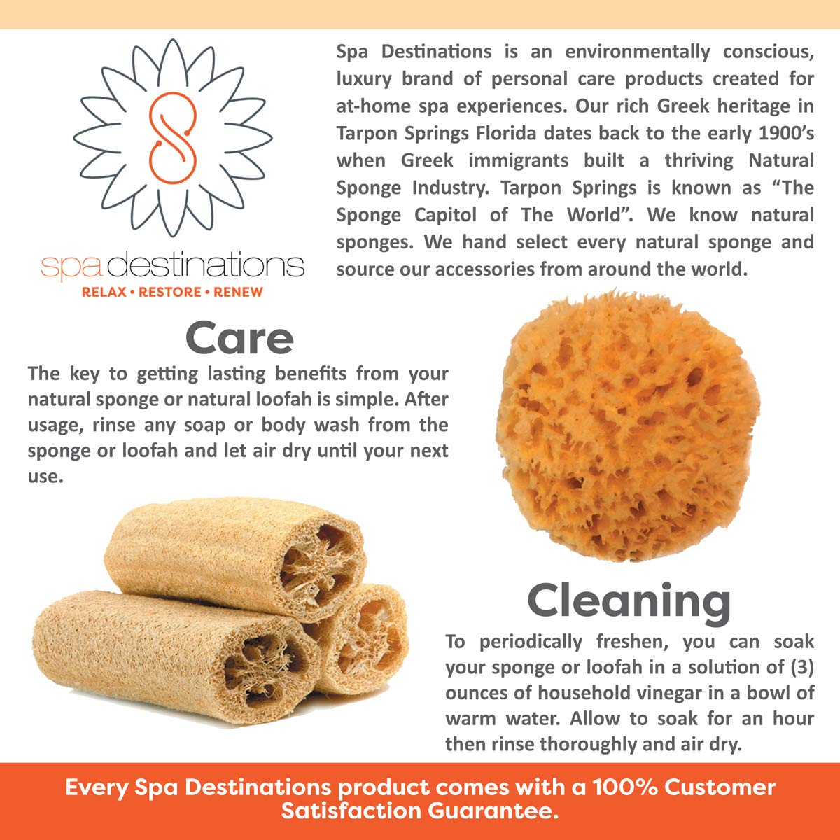 Spa Destinations Natural Silk Make Up and Facial Cleansing Sponge (3 pk 1.5" to 2")