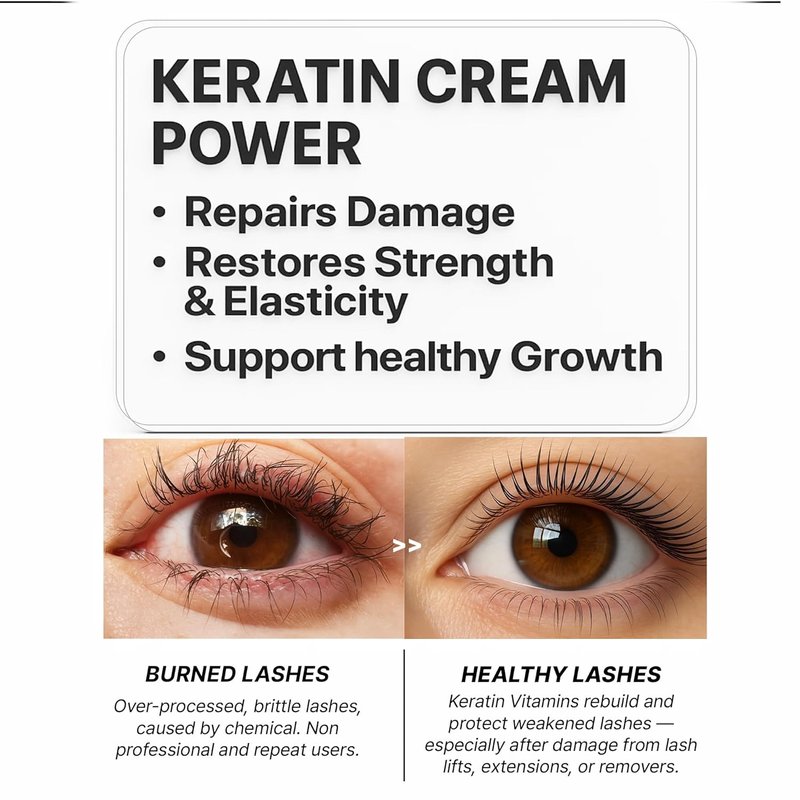 DLUX PROFESSIONAL Eyelash & Eyebrow Growth Serum - Organic Keratin Booster for Lash Lift & Brow Lamination