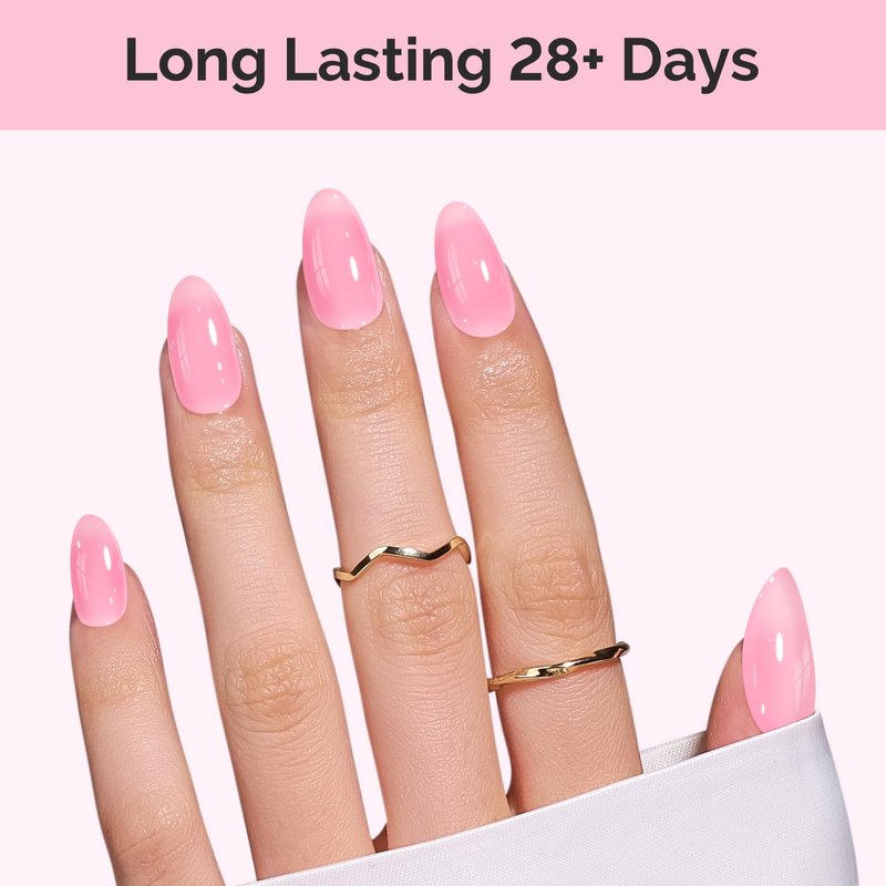 MelodySusie Jeweliver Gel Nail Polish, 0.5Fl.oz Berry Pink Gel Polish Pastel Nude Color Sheer Translucent Soak Off UV LED Light Cure Gift Nail Art Manicure DIY at Home JM16