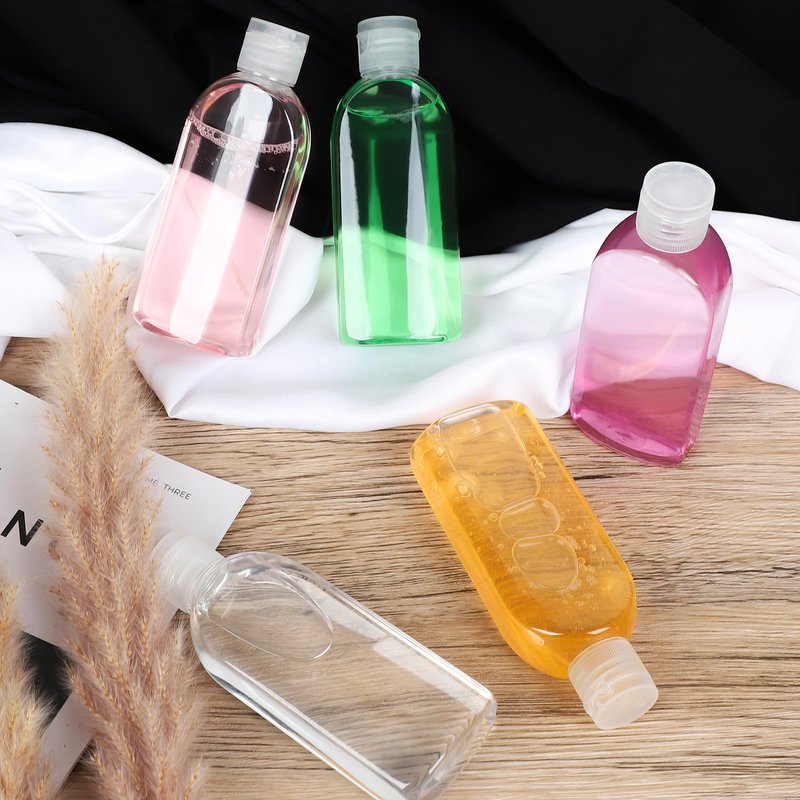 Craftisan 5 Pack 3.4 oz Clear Travel Bottles Kit for Toiletries, TSA Approved Travel Size Portable Refillable Containers Leak Proof Travel Accessories Essentials Set for Shampoo Conditioner Lotion