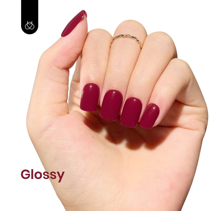 Beetles Red Gel Nail Polish, 1 Pcs 15ml Wine Red Burgundy Soak Off Gel Polish Nail Art Manicure Salon DIY Design Decoration Home Uv Nail Lamp Needed