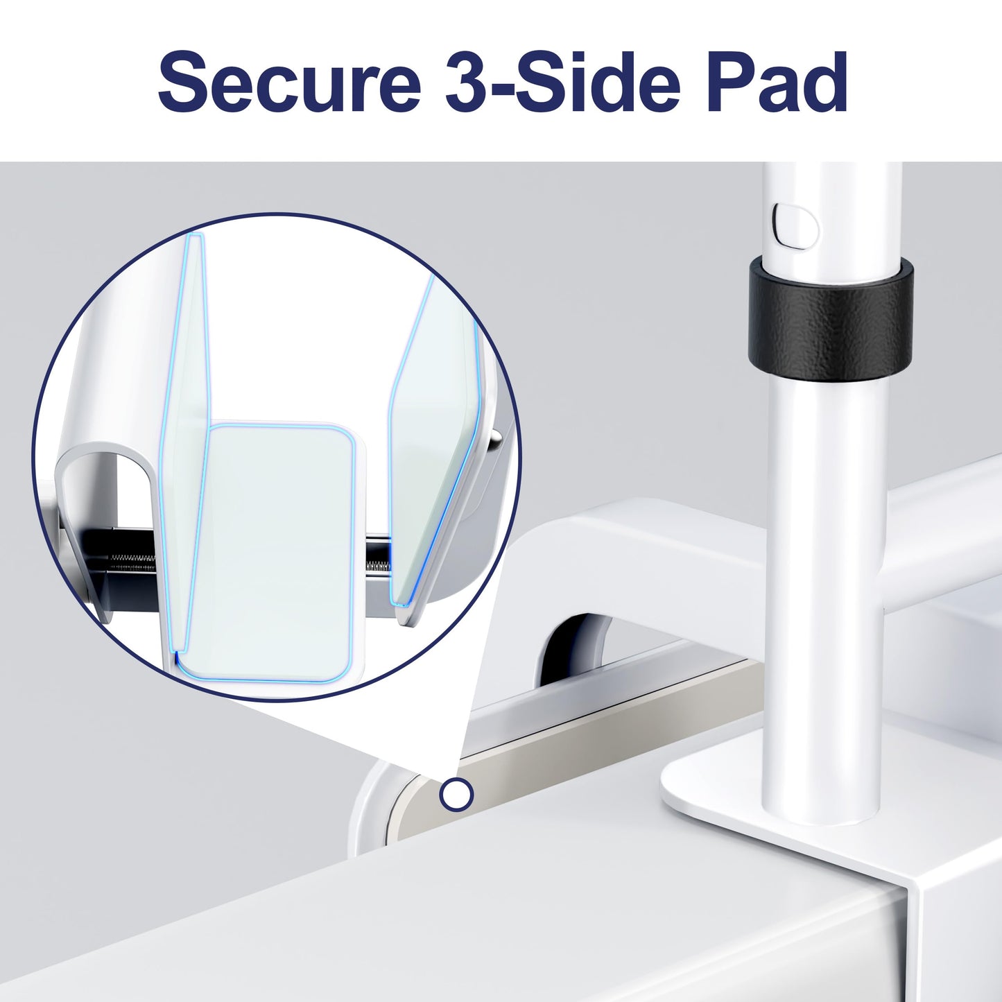 Adjustable Height Bathtub Handle Grab Bar, Bathtub Safety Rail & Shower Grab Bars for Seniors, Baby, Elderly, and Disabled, Fits 3"–7" Tub Walls, Waterproof Non-Slip Handle and Holds 300lbs