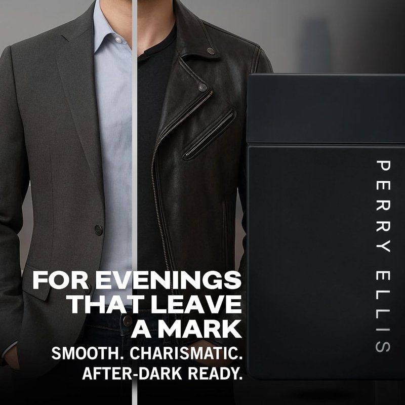 Perry Ellis Midnight Cologne for Men - Long-Lasting EDT with Warm Woods, Cinnamon & Amber | 3.4 fl oz (100 mL)