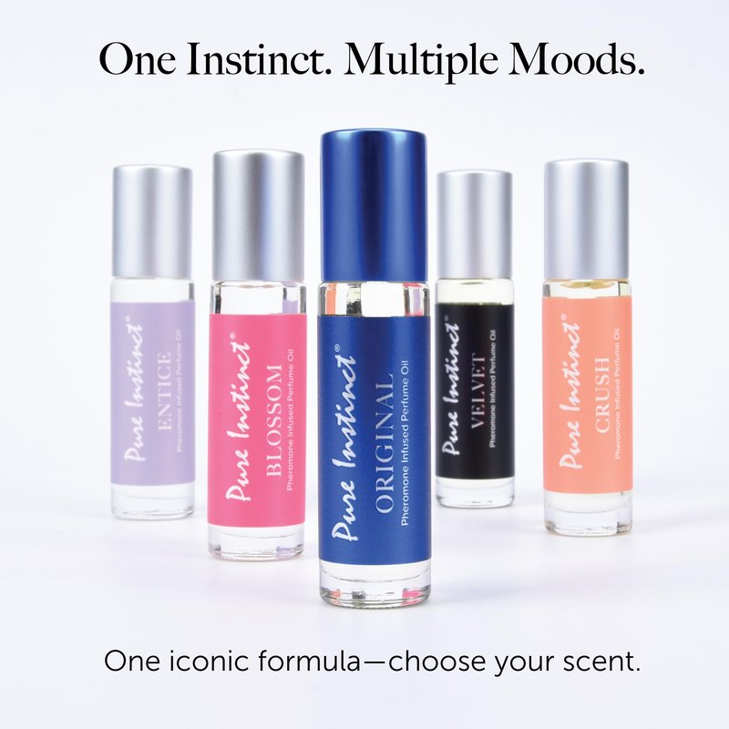 Pure Instinct BLOSSOM The Original Pheromone Infused Essential Oil Perfume Cologne - For Her Women - TSA Ready (Roll On Bottle 0.34 Fl. Oz./10.2mL)