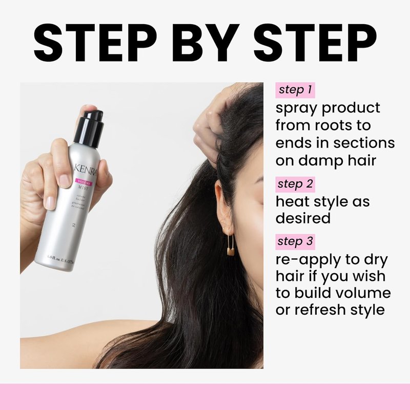 Kenra Professional Volume Mist 2 - Lightweight Volume Builder | Thermal Protection for All Hair Types | 6 fl. oz.