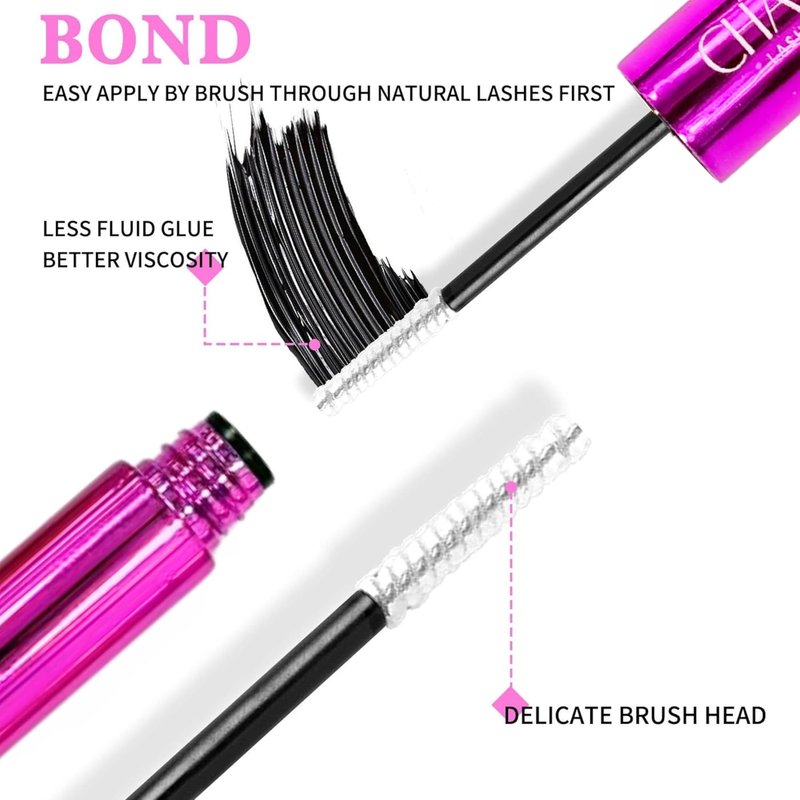 Lash Cluster Glue - Long Lasting Waterproof Bond & Seal for DIY Eyelash Extensions | Strong Hold 2-in-1