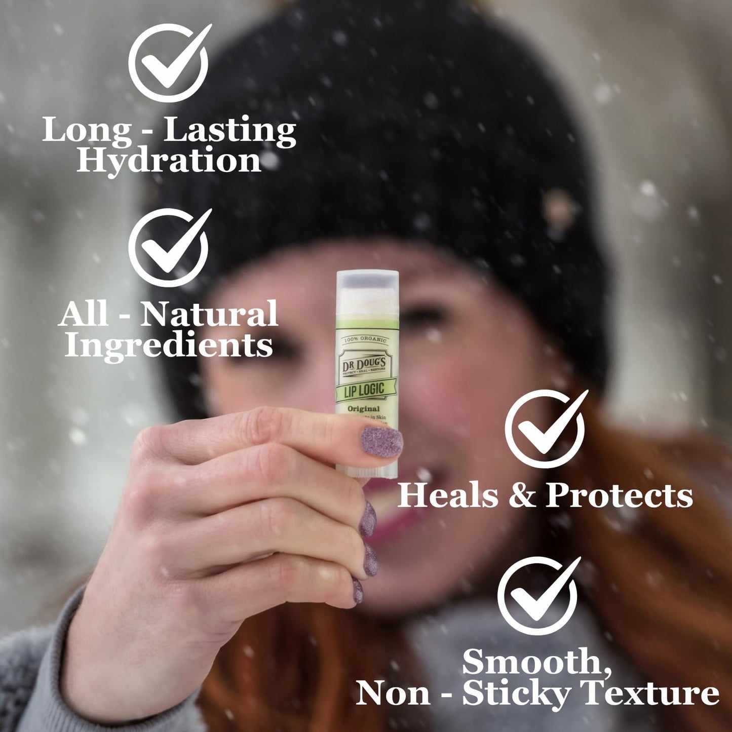 Dr. Doug’s Lip Logic All-Natural Lip Balm Duo (2-Pack) | Hydrating Lip Care with Zinc for Sun Protection | Soothes, Moisturizes, and Shields Lips | Portable, Non-Toxic Formula for Sensitive Skin