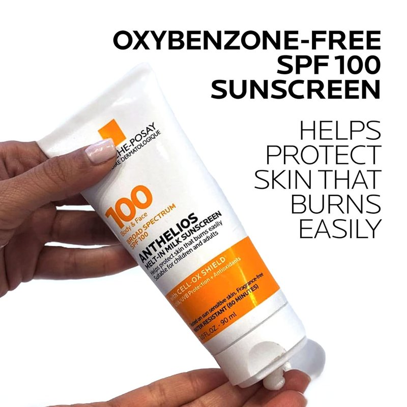 La Roche-Posay Anthelios Melt-In Milk Sunscreen SPF 100 - Broad Spectrum Protection for Sensitive Skin