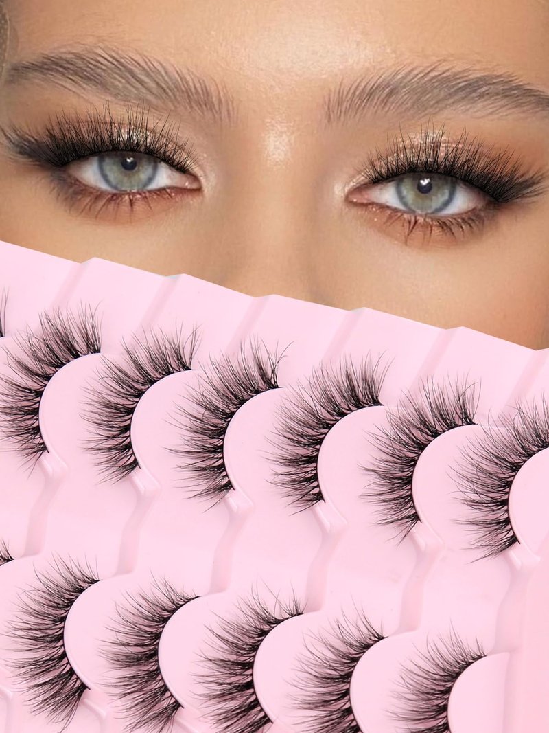 Siligli Lashes Natural Look Lash Strip False Eyelashes 7 Pairs