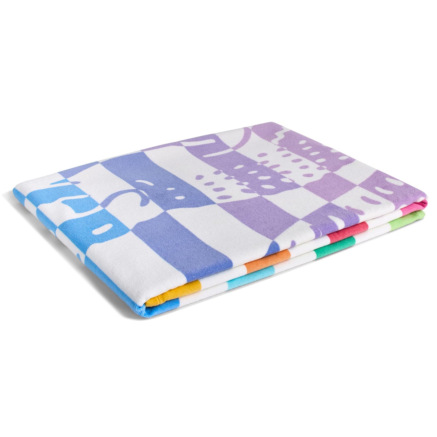 Lacoste 100% Cotton Large Beach Towel, Ultra-Absorbent & Fast-Drying, Machine Washable, Striped Croc, 36" W x 72" L