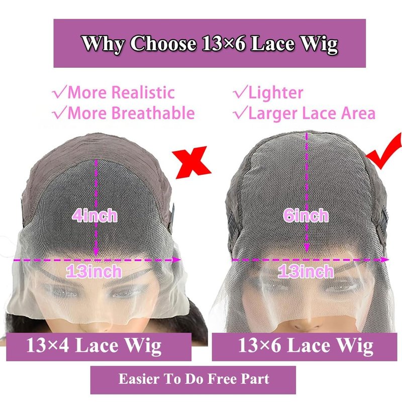 Leximi 32 Inch 13x6 Deep Wave Lace Front Wigs Human Hair Pre Plucked 200% Density 13x6 HD Deep Curly Lace Front Wig Human Hair Wigs For Women Deep Wave Frontal Wig Human Hair