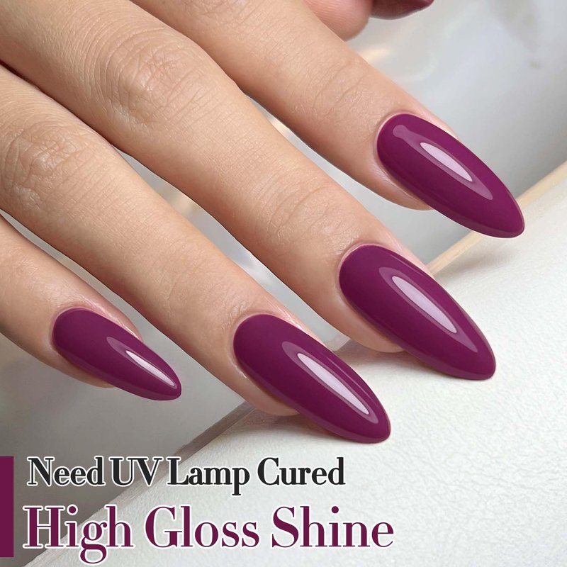 Double Rhythm Gel Polish - Pure Sheer Soak Off Nail Polish for DIY Manicure | 0.5oz (Purple-A1009)