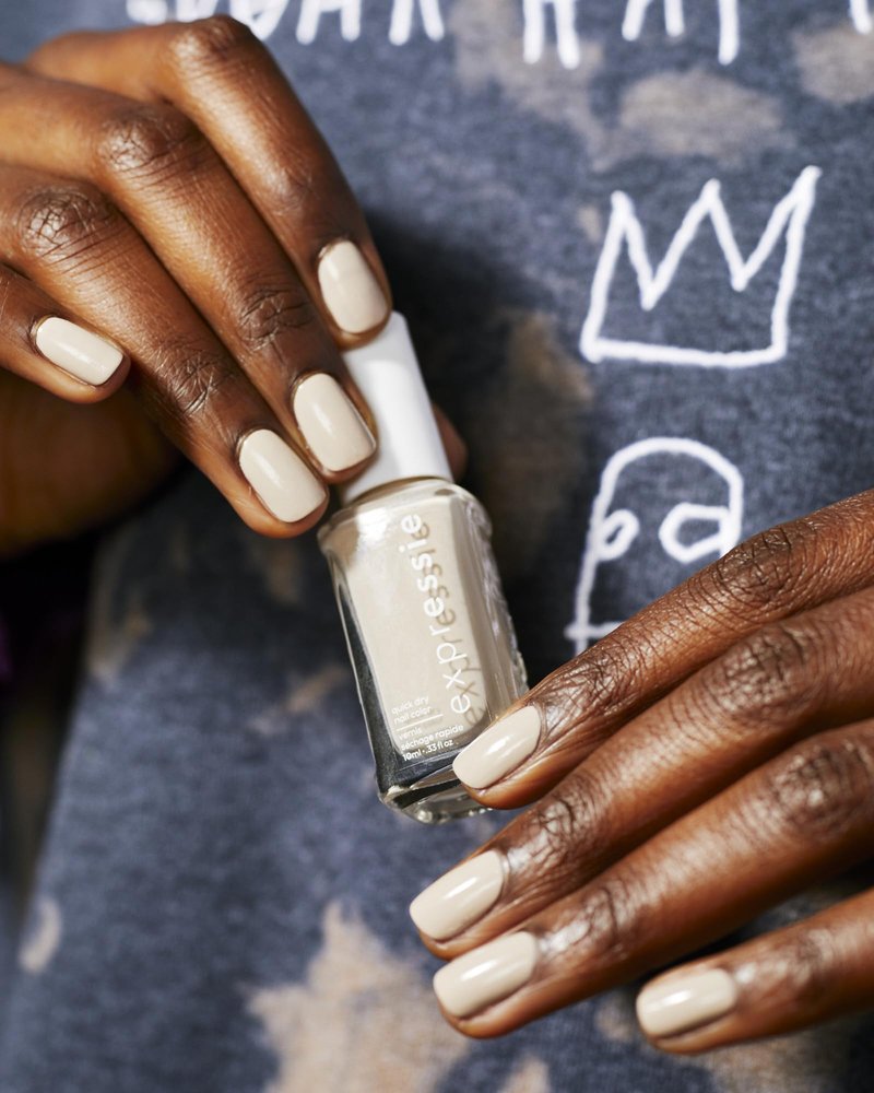 essie Expressie Nail Polish, Quick-Dry Muted Beige Nail Polish, Vegan, Millennium Momentum, 0.33 fl oz