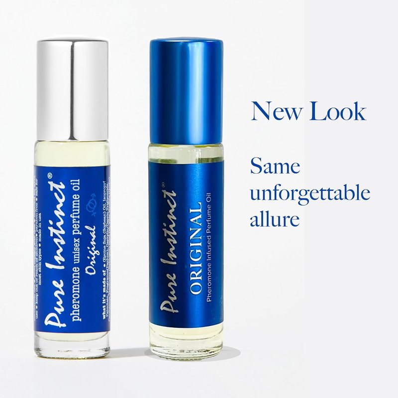 Pure Instinct Roll-On Pheromone Essential Oil Perfume - Unisex 2-Pack | TSA-Friendly