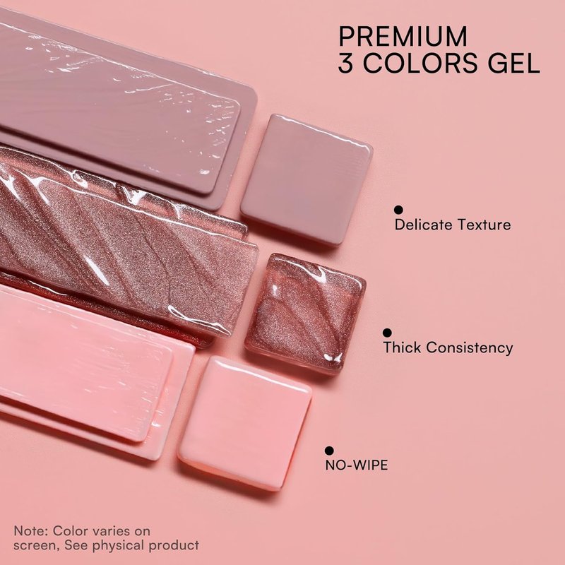Makartt ColorPot 5-in-1 Nail Art Gel - No Wipe Gel Polish in 3 Colors for DIY Nail Designs
