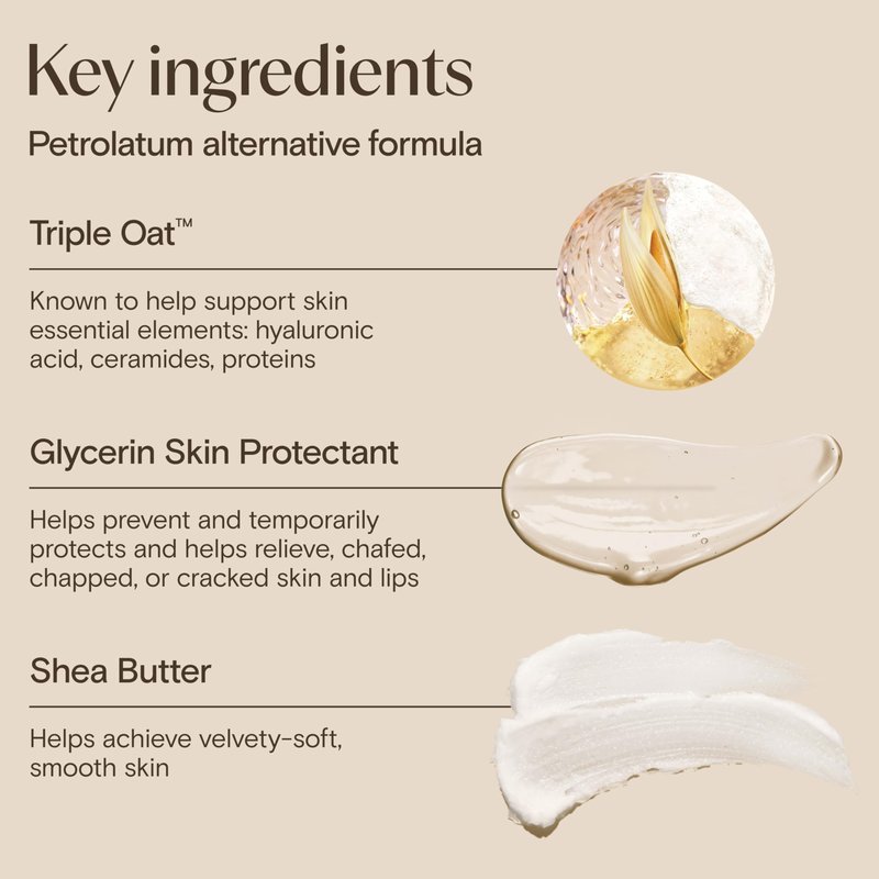 Aveeno Skin Relief Healing Ointment, Repair & Protect Extra Dry, Cracked Skin, Glycerin Protectant with Triple Oat & Shea Butter, Fragrance-Free & Non-Greasy Feel, Travel Size, 2.0 oz