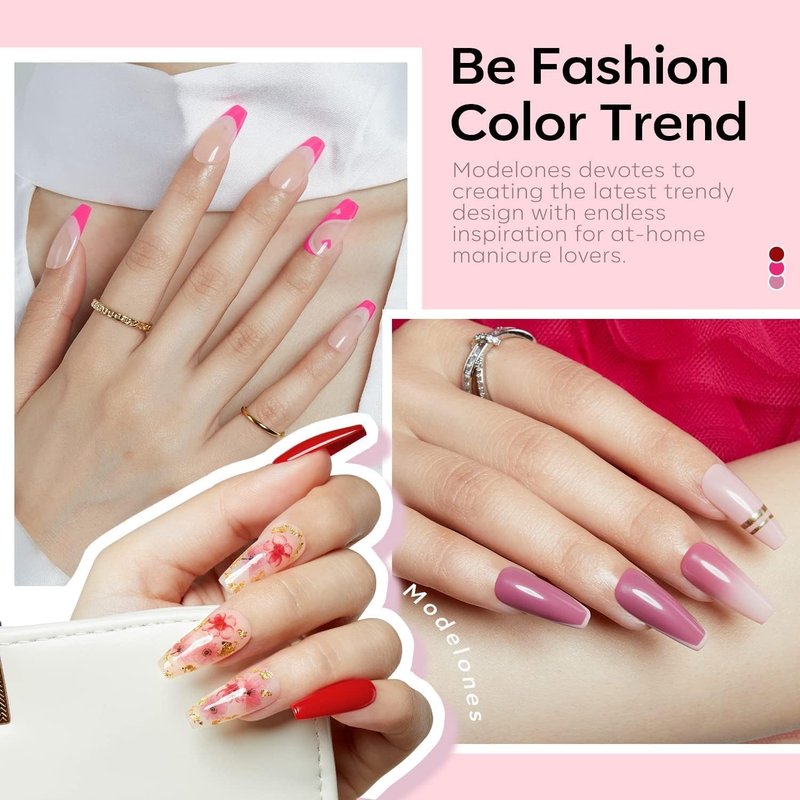 modelones Hema Free Gel Nail Polish 6 Colors Neutral Nude Set Nude Pink Quick Dry Winter Polish Manicure Diy Nail Art Home Salon Gift For Women Girl