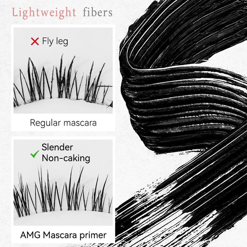 Iron Wand Mascara - Waterproof Tubular Eyelash Primer for Long Curling | Black, Brushless Formula