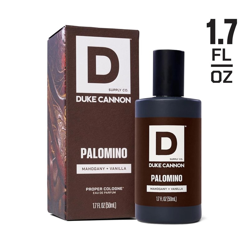 Duke Cannon Proper Cologne Palomino - Men's Eau de Parfum with Mahogany & Vanilla | 1.7 fl oz, Long-Lasting Scent