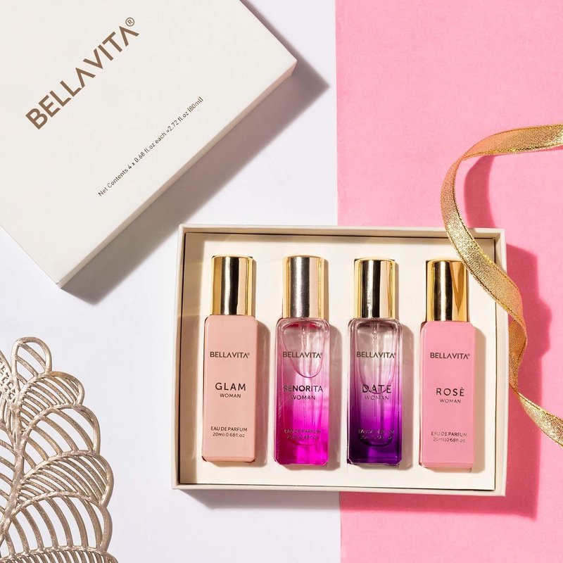 Luxury Women's Perfume Gift Set - Rose, Senorita, Date & Glam | 80ml | Long-Lasting Floral Fragrance