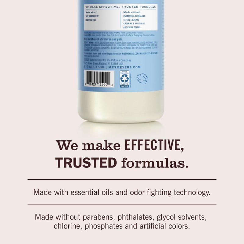 Mrs. MEYER'S CLEAN DAY Multi-Surface Everyday Concentrate, Rain Water Scent, 32 Fl Oz Bottle