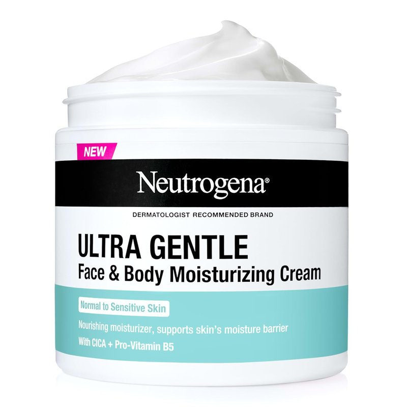 Neutrogena Ultra Gentle Moisturizing Cream - Nourishing Lotion for Normal to Sensitive Skin | Fragrance-Free, 11 oz