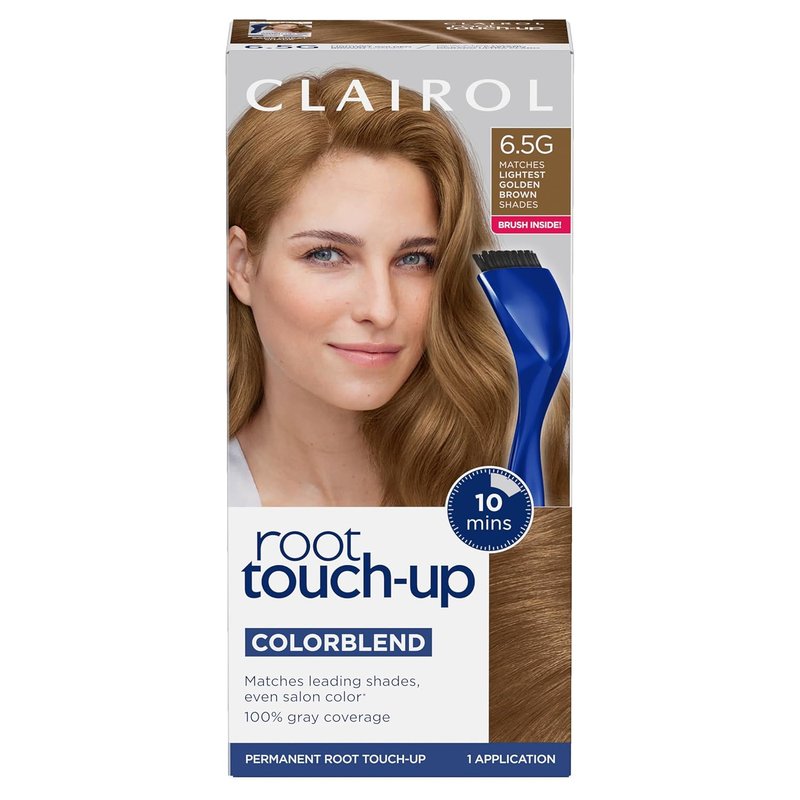Clairol Root Touch-Up Hair Dye - 100% Gray Coverage in Lightest Golden Brown | Easy Brush Application | 6.5G