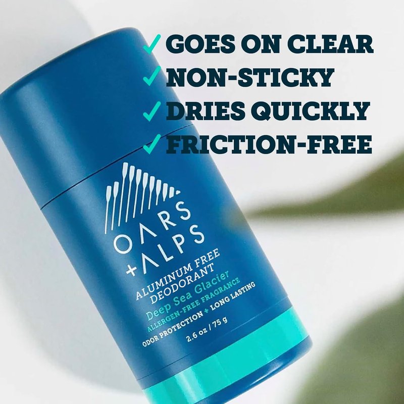 Aluminum-Free Deodorant for Men - Long Lasting Odor Protection | Deep Sea Glacier, 2.6oz