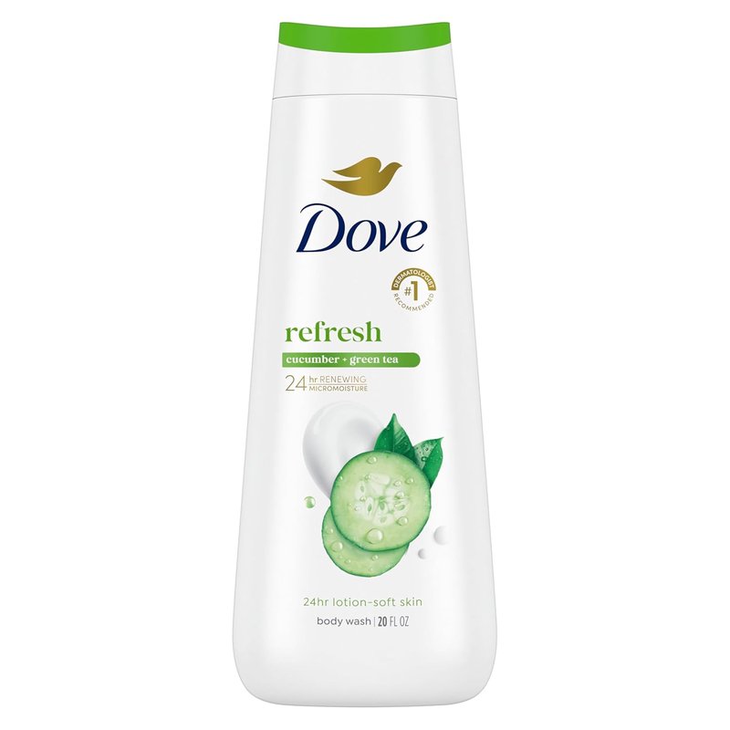Dove Body Wash - Refreshing Cucumber & Green Tea Cleanser | 24-Hour Moisturizing, 20 oz