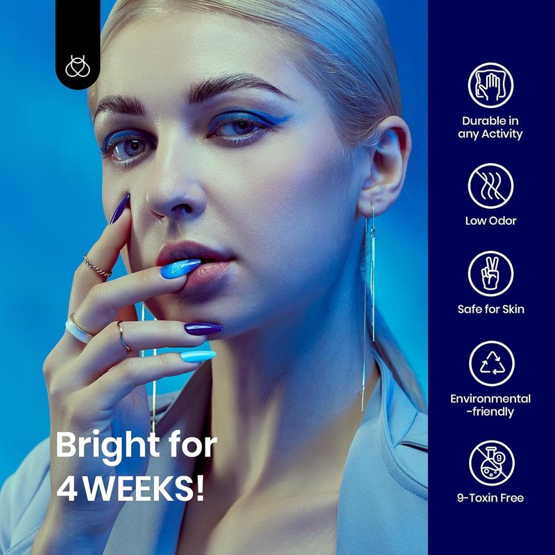 Beetles Navy Blue Gel Nail Polish, 15ml Midnight Ocean Dark Blue Soak Off Uv LED Nail Lamp Gel Nail Polish Manicure Salon and DIY at Home
