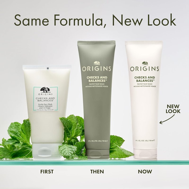 Foaming Facial Cleanser - Origins Checks and Balances Frothy Face Wash for All Skin Types | Gentle & Refreshing