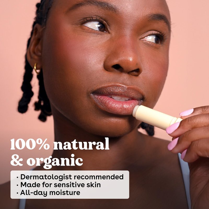 eos 100% Natural & Organic Lip Balm - Sweet Mint, All-Day Moisture, Dermatologist Recommended for Sensitive Skin Care, Lip Care Products, 0.25 oz