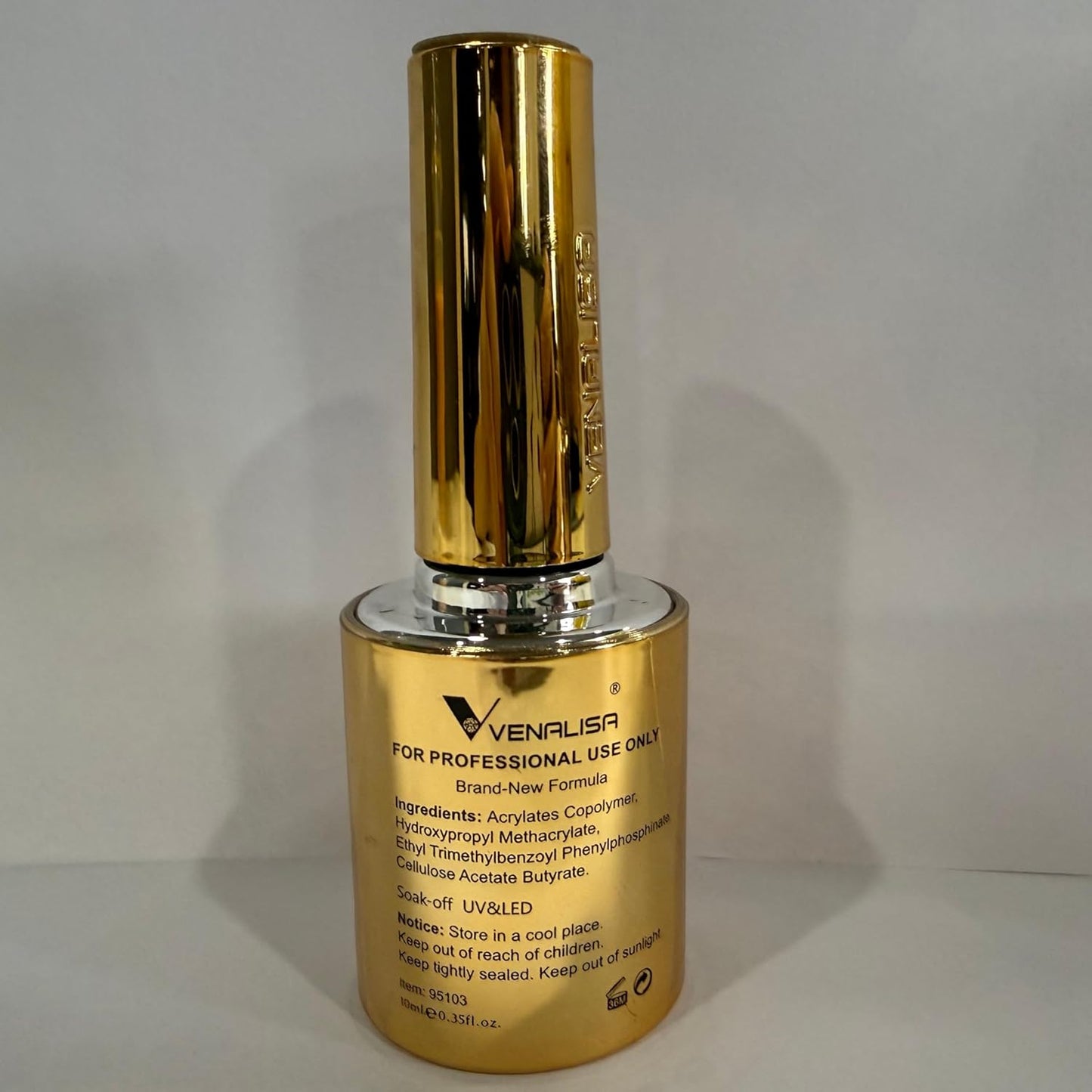 VENALISA No Wipe Gel Top Coat - Clear Finish for Long-Lasting Salon Quality Nails | 10ML