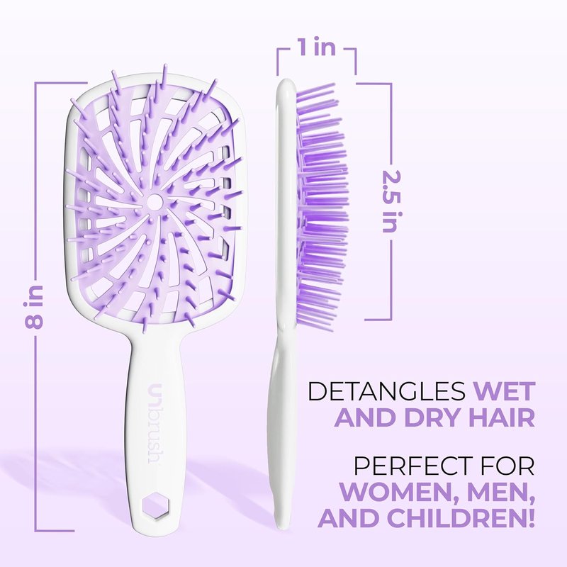 FHI Heat UNbrush Plus - Gentle Curly Hair Detangling Brush for Wet or Dry Hair | 84 UltraFlex Bristles, Lightweight Design