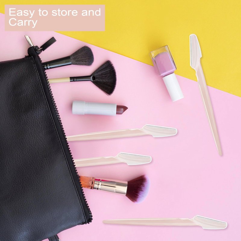 HFATMOS 21 Pcs Eyebrow Razors, Face Razors Multipurpose, Exfoliating Dermaplaning Tools, Eyebrow Trimmers Shaver with Protective Cover, Facial Hair Removal for Women Men Body Use (Light Pink)