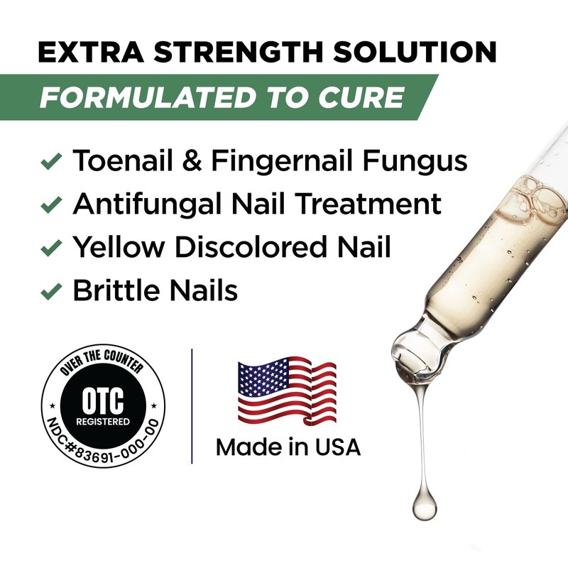 Foot Cure Toenail Fungus Treatment Extra Strength – Athletes Foot Treatment for Toenails, Restorative Nail Repair for Damaged Nails, Toenail Softener with Tea Tree Oil & Oregano Oil - Made in USA