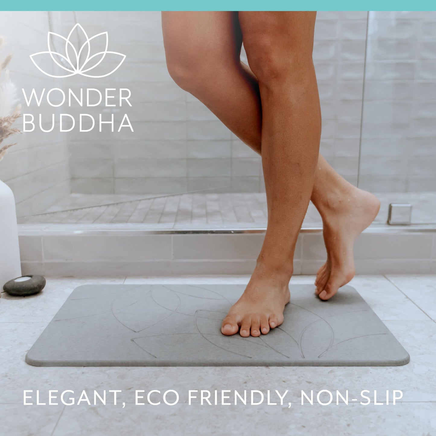 Houseify Wonder Buddah Stone Bath Mat (Lotus)