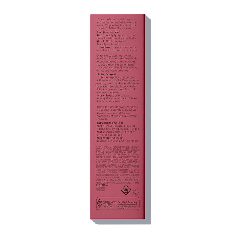 Revlon ColorStay Overtime Liquid Lipstick - Long-Lasting Dual-Ended Lip Color with Vitamin E | 005 Infinite Raspberry, 0.07 fl oz